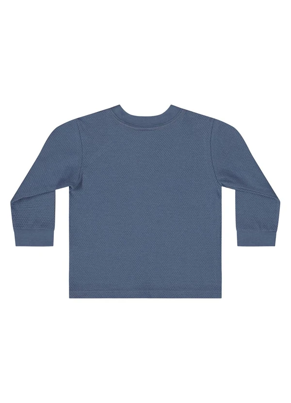 Quimby - Camiseta Manga Longa Bebê Menino Azul 2