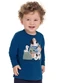 Elian - Camiseta Manga Longa Bebê Menino Bichos Azul - variação: Azul
