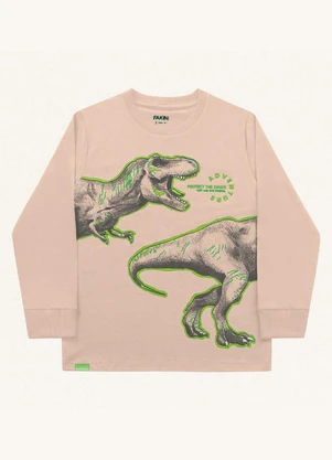 Fakini Kids - Camiseta Manga Longa Bege - FAKINI KIDS