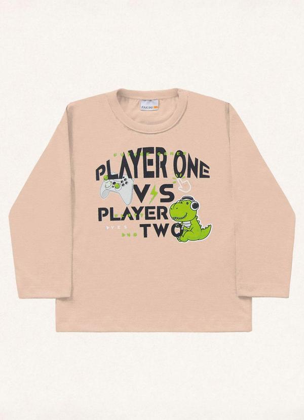Fakini Kids - Camiseta Manga Longa Bege