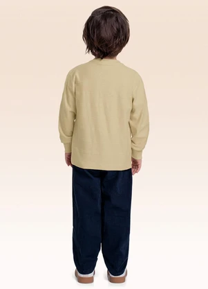 Fakini Kids - Camiseta Manga Longa Bege - FAKINI KIDS