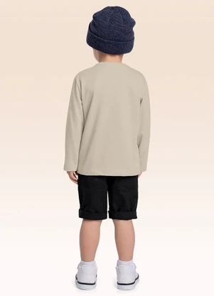 Fakini Kids - Camiseta Manga Longa Bege - FAKINI KIDS