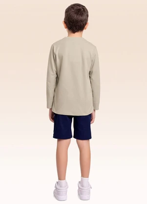 Fakini Kids - Camiseta Manga Longa Bege - FAKINI KIDS
