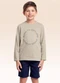 Fakini Kids - Camiseta Manga Longa Bege - variação: Bege