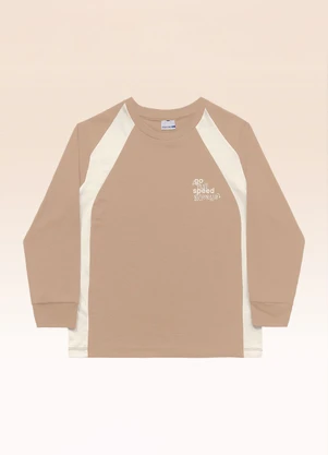 Fakini Kids - Camiseta Manga Longa Bege - FAKINI KIDS