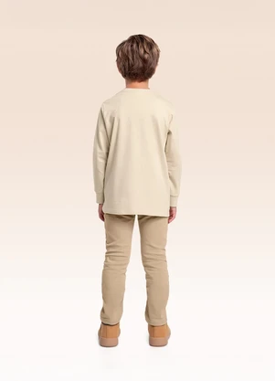 Fakini Kids - Camiseta Manga Longa Bege - FAKINI KIDS