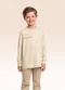 Fakini Kids - Camiseta Manga Longa Amarelo - variação: Bege