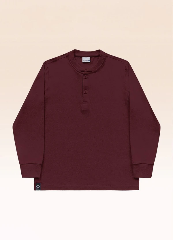 Fakini Kids - Camiseta Manga Longa Bordo