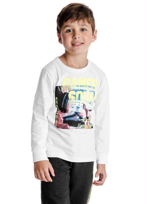 Rovi Kids - Camiseta Manga Longa Branco
