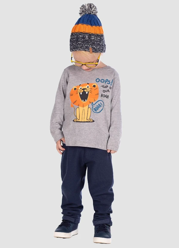 Turminha - Camiseta Manga Longa Cinza 2