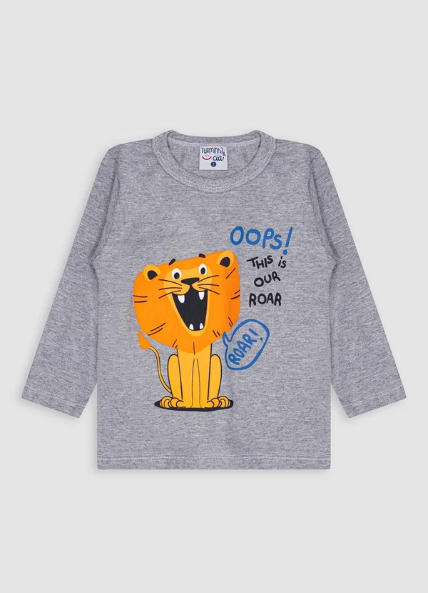 Turminha - Camiseta Manga Longa Cinza 3