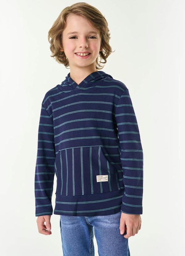 Trick Nick - Camiseta Manga Longa com Capuz Azul