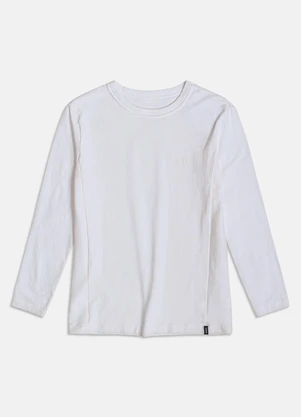 Youccie - Camiseta Manga Longa com Recortes Off White - YOUCCIE