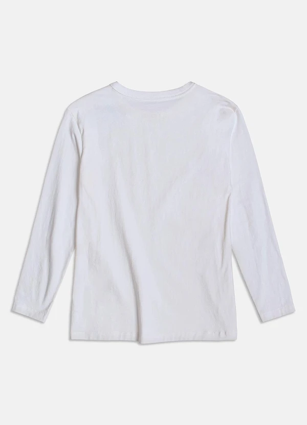 Youccie - Camiseta Manga Longa com Recortes Off White 2