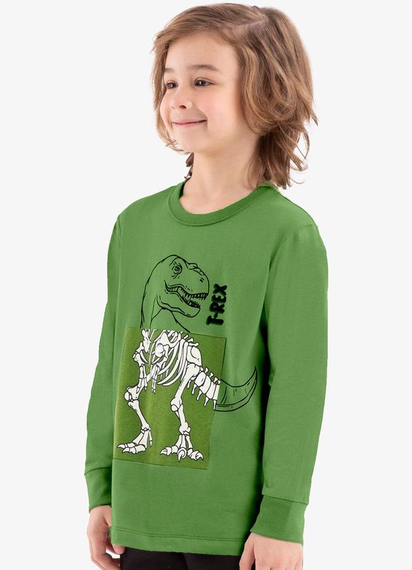 Rovi Kids - Camiseta Manga Longa Dinossauro Rovi Kids Verde 4