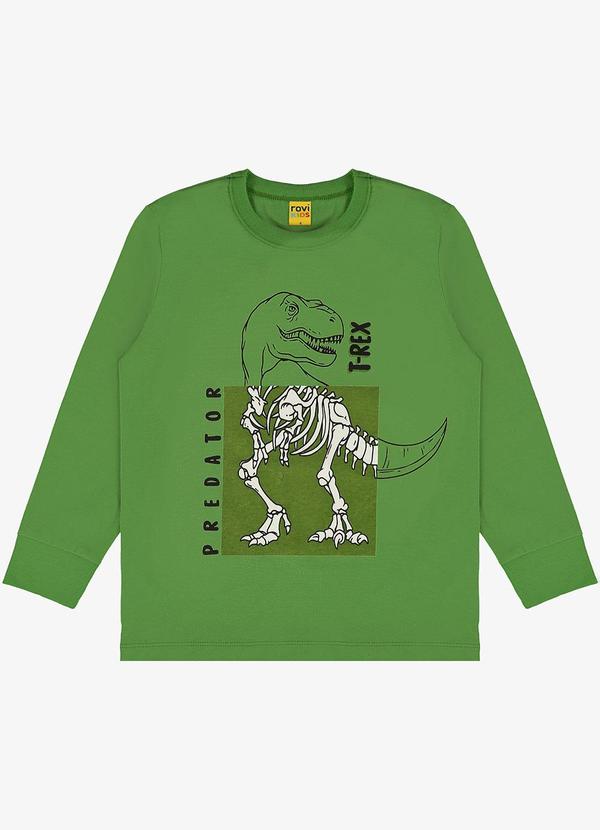 Rovi Kids - Camiseta Manga Longa Dinossauro Rovi Kids Verde 5