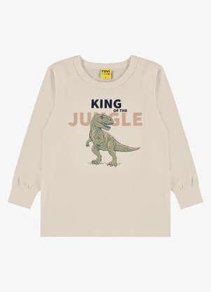 Rovi Kids - Camiseta Manga Longa em Meia Malha Bege - ROVI KIDS
