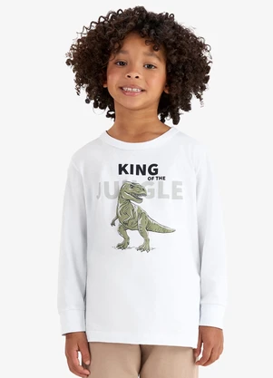 Rovi Kids - Camiseta Manga Longa em Meia Malha Branco - ROVI KIDS