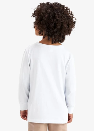 Rovi Kids - Camiseta Manga Longa em Meia Malha Branco - ROVI KIDS