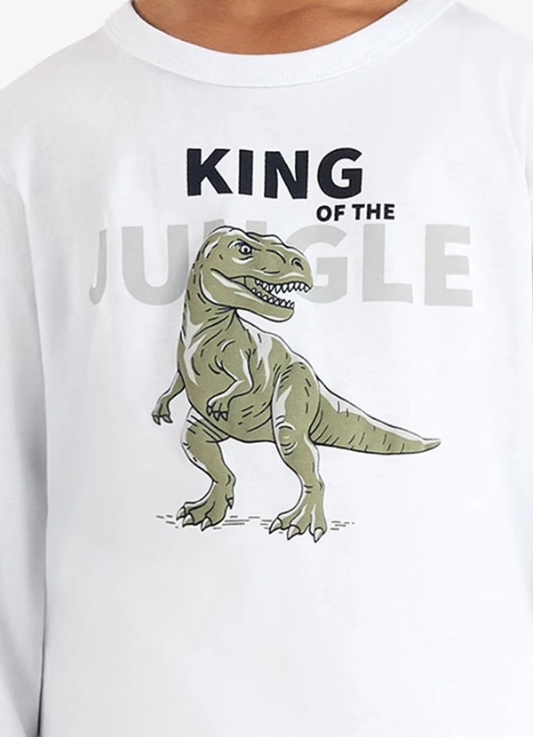 Rovi Kids - Camiseta Manga Longa em Meia Malha Branco 5