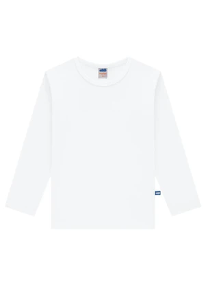 Marlan - Camiseta Manga Longa em Suedine Unissex Branco - MARLAN