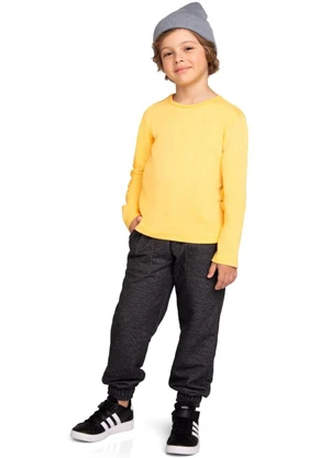 Marlan - Camiseta Manga Longa em Suedine Unissex Amarelo - MARLAN