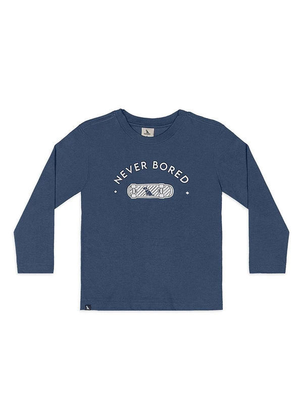 Quimby - Camiseta Manga Longa Estampa Azul 3