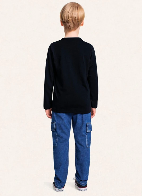 Fakini Kids - Camiseta Manga Longa Hot Wheels Preto 2