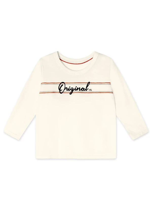 Marisol - Camiseta Manga Longa Infantil Bege