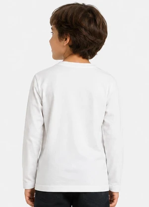 Select - Camiseta Manga Longa Infantil Masculina Branco - SELECT
