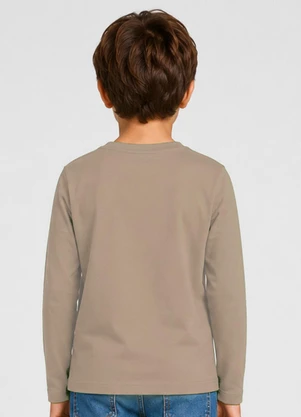 Select - Camiseta Manga Longa Infantil Masculina Marrom - SELECT