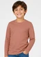 Select - Camiseta Manga Longa Infantil Masculina Cinza - variação: Marrom