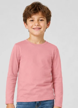 Select - Camiseta Manga Longa Infantil Masculina Rosa - SELECT