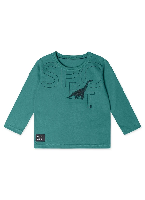 Marisol - Camiseta Manga Longa Infantil Masculina Verde