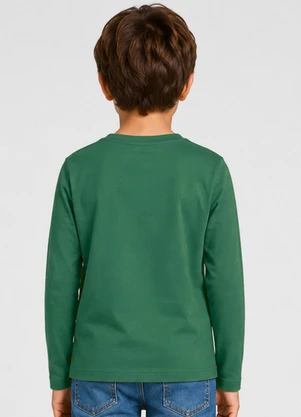 Select - Camiseta Manga Longa Infantil Masculina Verde - SELECT