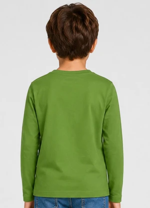 Select - Camiseta Manga Longa Infantil Masculina Verde - SELECT