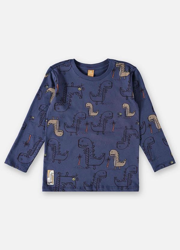 Up Baby - Camiseta Manga Longa Infantil Menino Azul 3