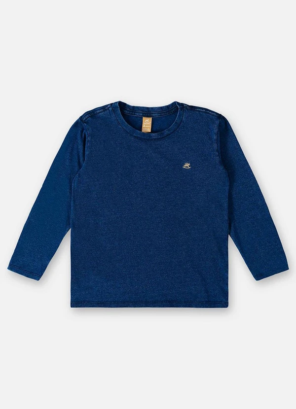 Up Baby - Camiseta Manga Longa Infantil Menino Azul 3