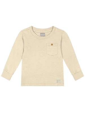 Colorittá - Camiseta Manga Longa Infantil Menino Lisa Bege - COLORITTÁ