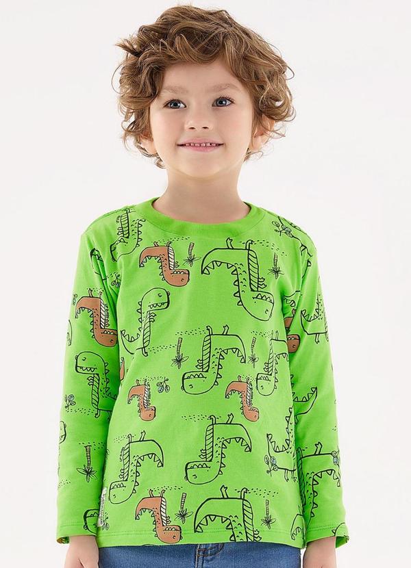 Up Baby - Camiseta Manga Longa Infantil Menino Verde