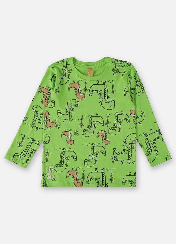 Up Baby - Camiseta Manga Longa Infantil Menino Verde 3
