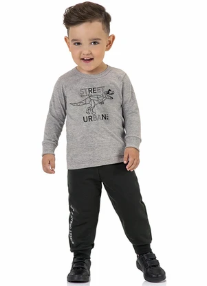 Marisol - Camiseta Manga Longa Infantil Mescla - MARISOL