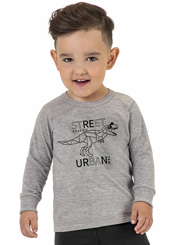 Marisol - Camiseta Manga Longa Infantil Mescla