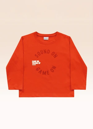 Fakini Kids - Camiseta Manga Longa Laranja - FAKINI KIDS