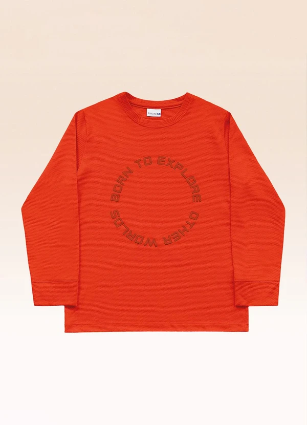 Fakini Kids - Camiseta Manga Longa Laranja