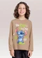 Fakini Kids - Camiseta Manga Longa Lilo & Stitch Azul - variação: Bege