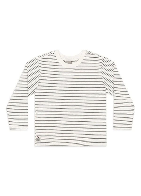 Quimby - Camiseta Manga Longa Listrada Branco 3