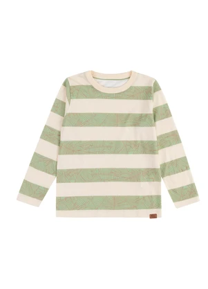 Camiseta Manga Longa Listrada Marisol (Verde) - MARISOL