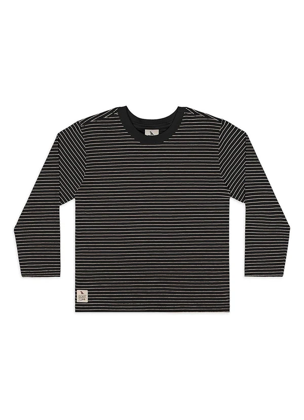 Quimby - Camiseta Manga Longa Listrada Preto 3