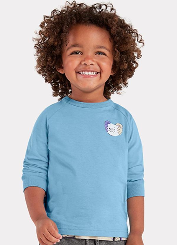 Tigor T Tigre - Camiseta Manga Longa Masculina Bebê Azul